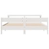 vidaXL Bed Frame without Mattress White 200x200 cm Solid Wood Pine