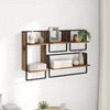 vidaXL Wall Shelf Set 4 pcs Old Wood 65 x 25 x 30 cm Engineered Wood