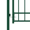 vidaXL Fence Gate Emmen with Spikes Steel 104x134.5 cm Green