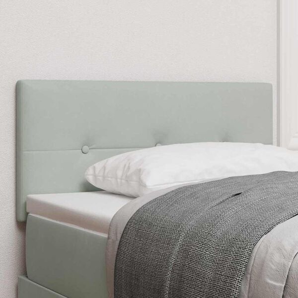 vidaXL Headboard with Headboard Light Grey 90 cm Faux Leather