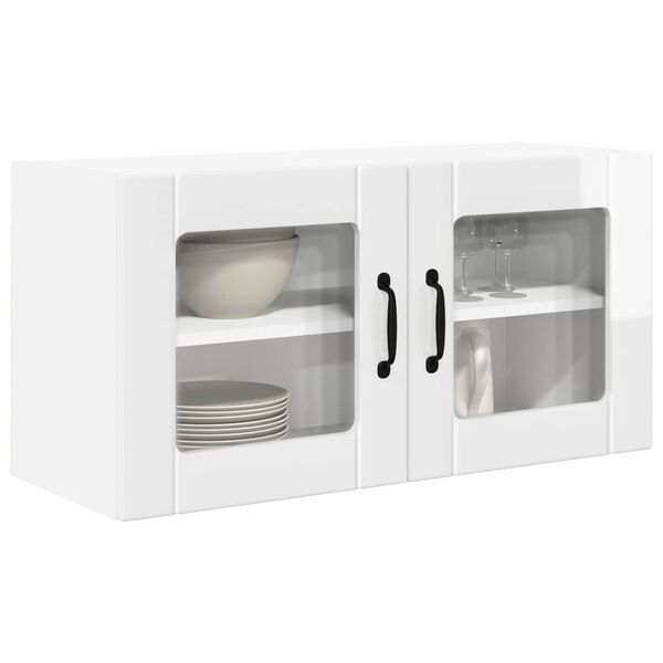 vidaXL Kitchen Cabinet with Shelf High Gloss White 80 x 31 x 40 cm