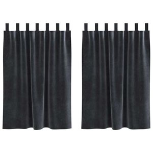 vidaXL Blackout Curtains 2 pcs Dark Grey 140 x 140 cm Velvet