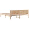 vidaXL Bed Frame Brown 200 x 200 cm Solid Pine wood