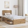 vidaXL Bed Frame with Drawer Artisan Oak 90 x 190 cm Engineered Wood