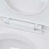 vidaXL Wall-Hung Toilet with Concealed Cistern Ceramic White