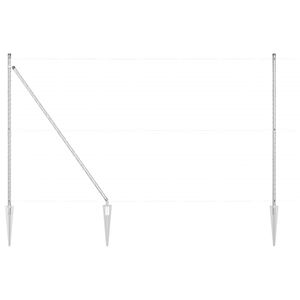 vidaXL Fence Post Other 26 pcs Grey 3.2 x 3.2 x 170 cm Steel