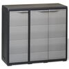 vidaXL Garden Cabinet | Black and Grey | Polypropylene (PP) | Compact