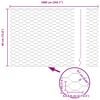 vidaXL Fence Post Grey 10 x 0.4 m (36 mm mesh) Steel and PVC