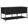vidaXL Storage Bench Black 100x42.5x47 cm Engineered Wood