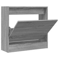 vidaXL Shoe Cabinet Grey Sonoma 60x21x57 cm Engineered Wood