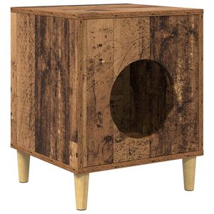 vidaXL Cat House Old Wood 42.5 x 40 x 53 cm Engineered Wood