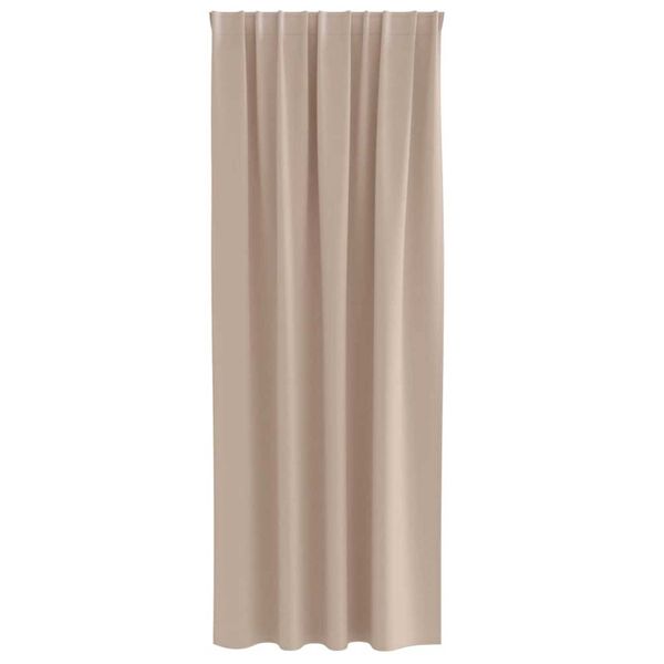 vidaXL Blackout Curtains with Rings 2 pcs Taupe 225 x 140 cm Polyester