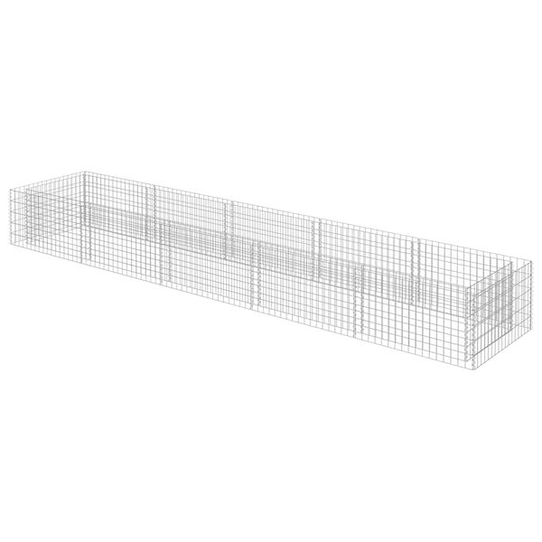 vidaXL Gabion Raised Bed Galvanised Steel 450x90x50 cm