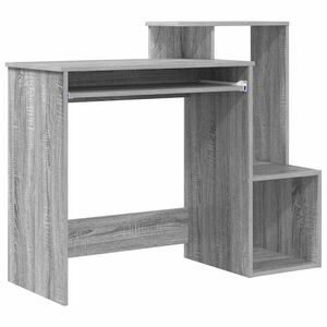 vidaXL Desk with Drawer Grey Sonoma 106 x 41 x 88.5 cm Engineered Wood