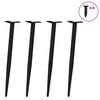 vidaXL Console Table Legs Conical Shape 4 pcs Black 72-73 cm Steel