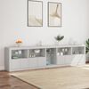 vidaXL Sideboard with LED Lights White 283x37x67 cm