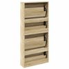 vidaXL Shoe Cabinet 4-Layer Mirror Oak 63x17x134 cm