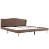 vidaXL Bed Frame without Mattress Brown Fabric 150x200 cm King Size