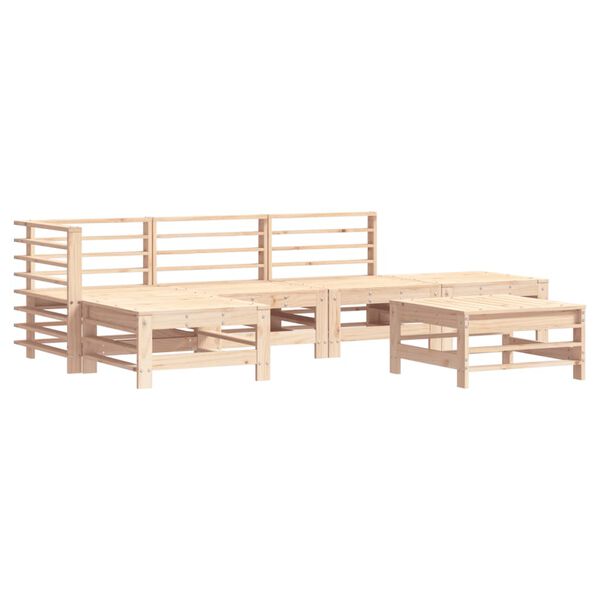 vidaXL 6 Piece Garden Lounge Set Solid Wood Pine