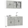 vidaXL 4 Piece Kitchen Cabinet Set Lucca Concrete Grey Engineered Wood