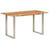vidaXL Dining Table 140x70x76 cm Solid Wood Acacia