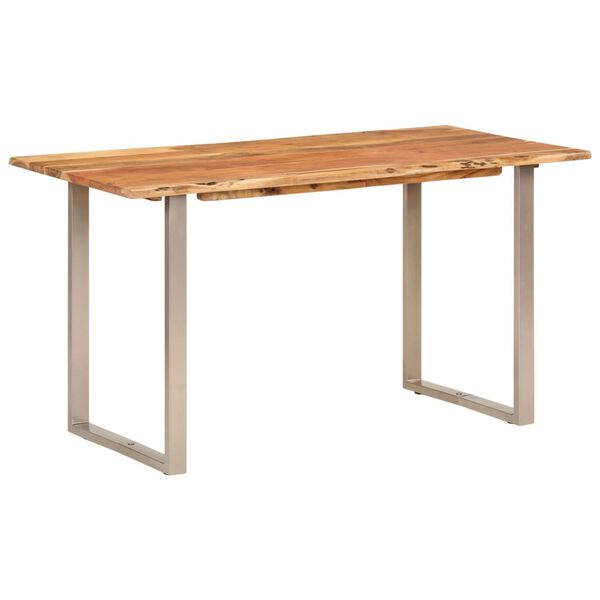 vidaXL Dining Table 140x70x76 cm Solid Wood Acacia