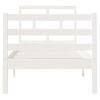 vidaXL Bed Frame without Mattress White 75x190 cm Small Single Solid Wood