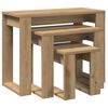 vidaXL Nest of Tables 3 pcs Artisan Oak Engineered Wood