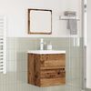 vidaXL Bathroom Furniture Set 2 pcs Old Wood and White Engineered Wood