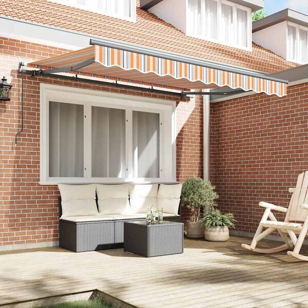 vidaXL Retractable Awning Multicolour 350 x 200 cm Fabric
