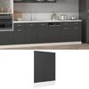 vidaXL Dishwasher Panel Lyon Grey 45x3x67 cm Engineered Wood