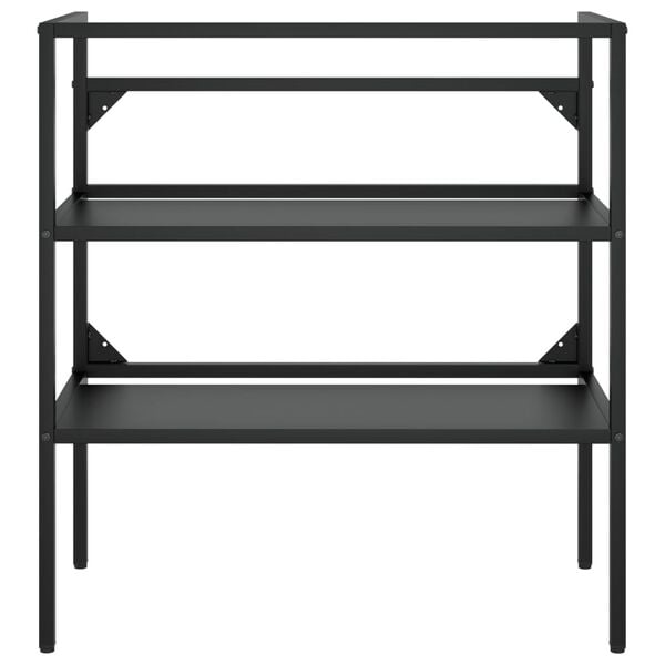 vidaXL Bathroom Washbasin Frame Black 79x38x83 cm Iron