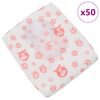 vidaXL Disposable Dog Diaper Female 50 pcs White M