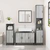 vidaXL Bathroom Sink Cabinet Grey Sonoma 90x33x60 cm Engineered Wood