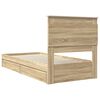 vidaXL Storage Bed with Drawer Sonoma Oak 90 x 190 cm Engineered Wood