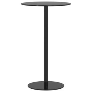 vidaXL Garden Table Round Black &Oslash;60x105 cm Steel
