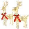 vidaXL 3D Christmas Reindeer LOVIISA 2 pcs 80 LEDs Warm White