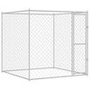 vidaXL Dog Cage Silver 200 x 200 x 200 cm Galvanised Steel
