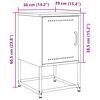 vidaXL Bedside Cabinet Pink 36x39x60.5 cm Steel