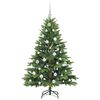 vidaXL Artificial Christmas Tree with 150 LEDs Green 150 cm PE and PVC