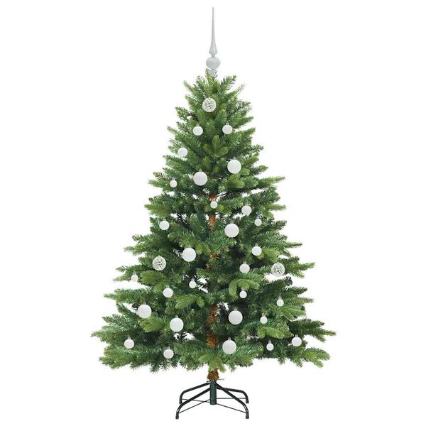 vidaXL Artificial Christmas Tree with 150 LEDs Green 150 cm PE and PVC