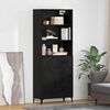 vidaXL Highboard Black Oak 69.5 x 34 x 180 cm Engineered Wood
