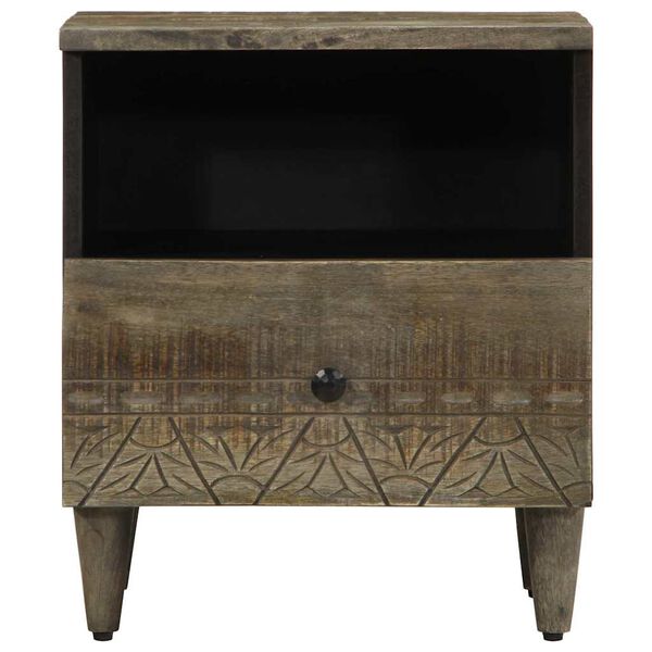 vidaXL Bedside Cabinets 2 pcs Light Grey 40x33x46 cm Solid Wood Mango