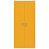 vidaXL Storage Cabinet 2 pcs Mustard Yellow 90 x 40 x 200 cm Steel