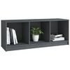 vidaXL TV Cabinet Grey 104x33x41 cm Solid Pinewood