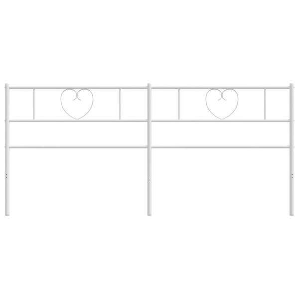 vidaXL Metal Replace Headboard White 180 cm