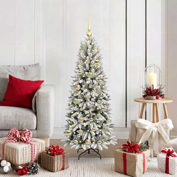 vidaXL Artificial Christmas Tree with 150 LEDs White 53 x 53 x 120 cm