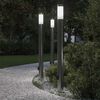 vidaXL Bollard Lights with Outlet 3pcs 110 cm Stainless Steel IP44