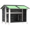 vidaXL Dog Kennel Grey 96x87x80,5 cm Solid Wood Pine