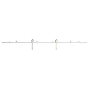vidaXL Sliding Door Hardware Kit 183 cm Stainless Steel Silver